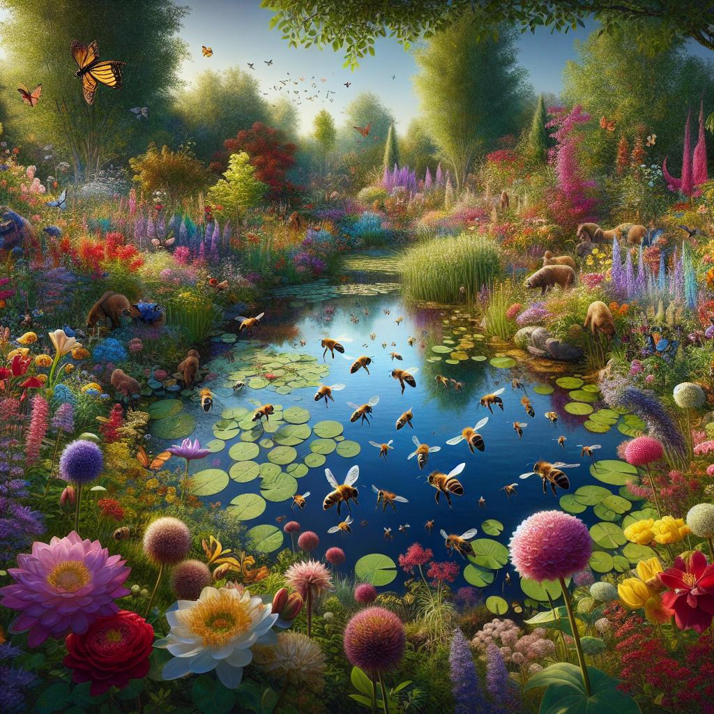 Vibrant eco-friendly garden
