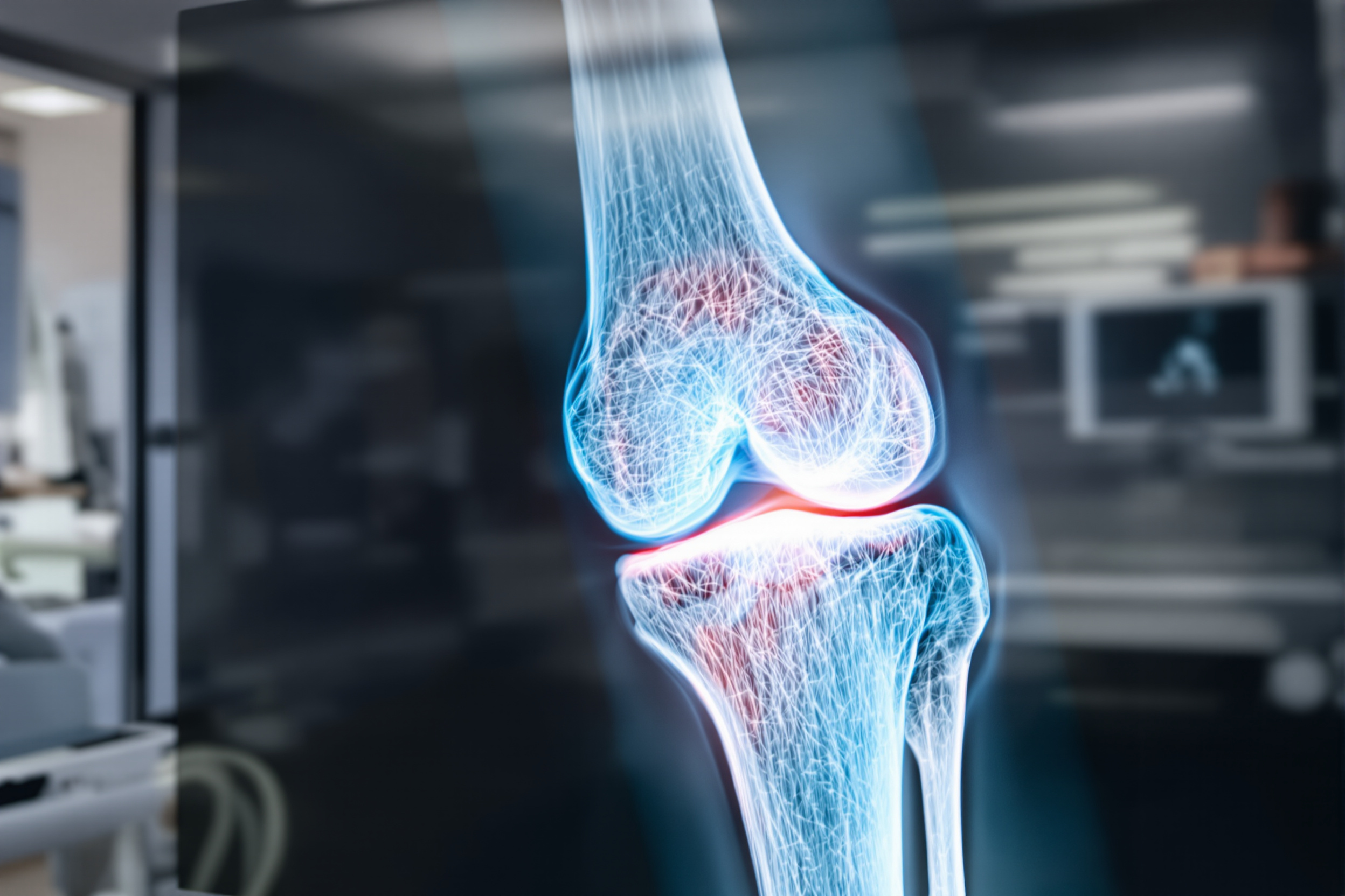 Radiographie d'un genou atteint d'arthrose