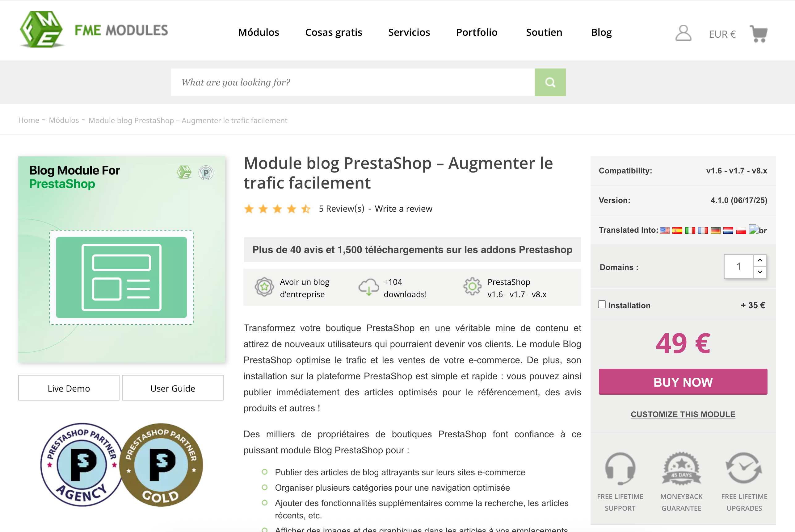Module Blog PrestaShop de FME Modules