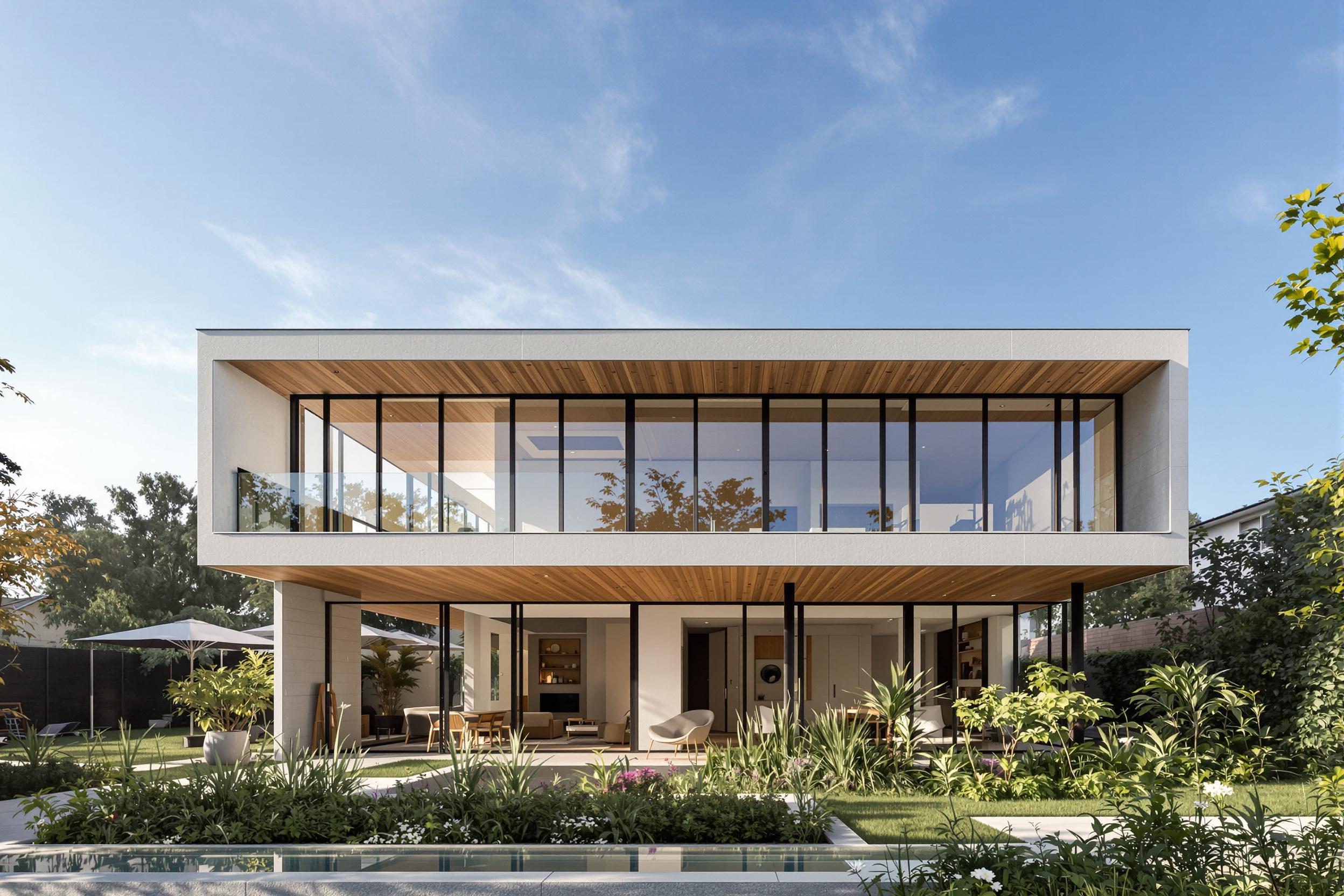 Maison avec orientation et agencement bioclimatiques