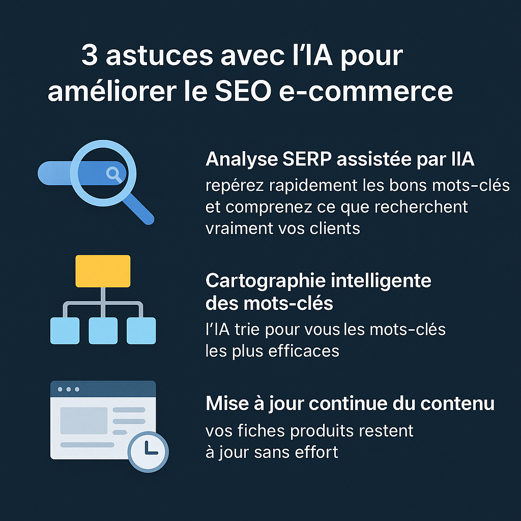 3 astuces avec l'IA pour améliorer significativement le référencement naturel de votre site e-commerce