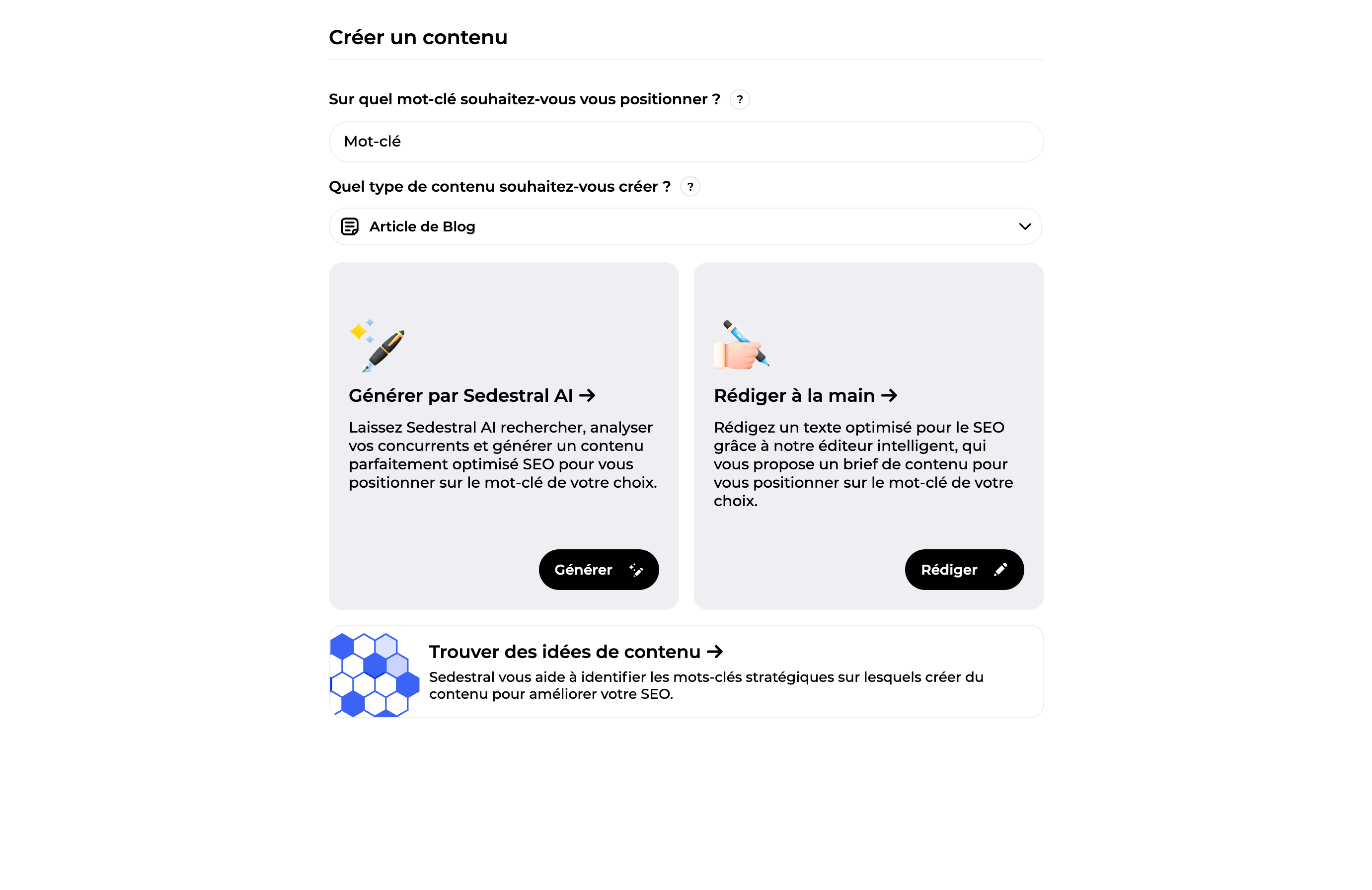 Créer un contenu