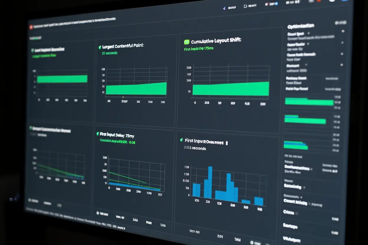Core Web Vitals performance dashboard