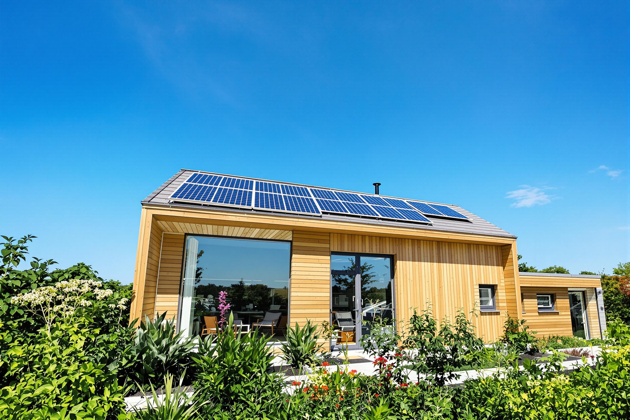 Eco-friendly house with wooden materials