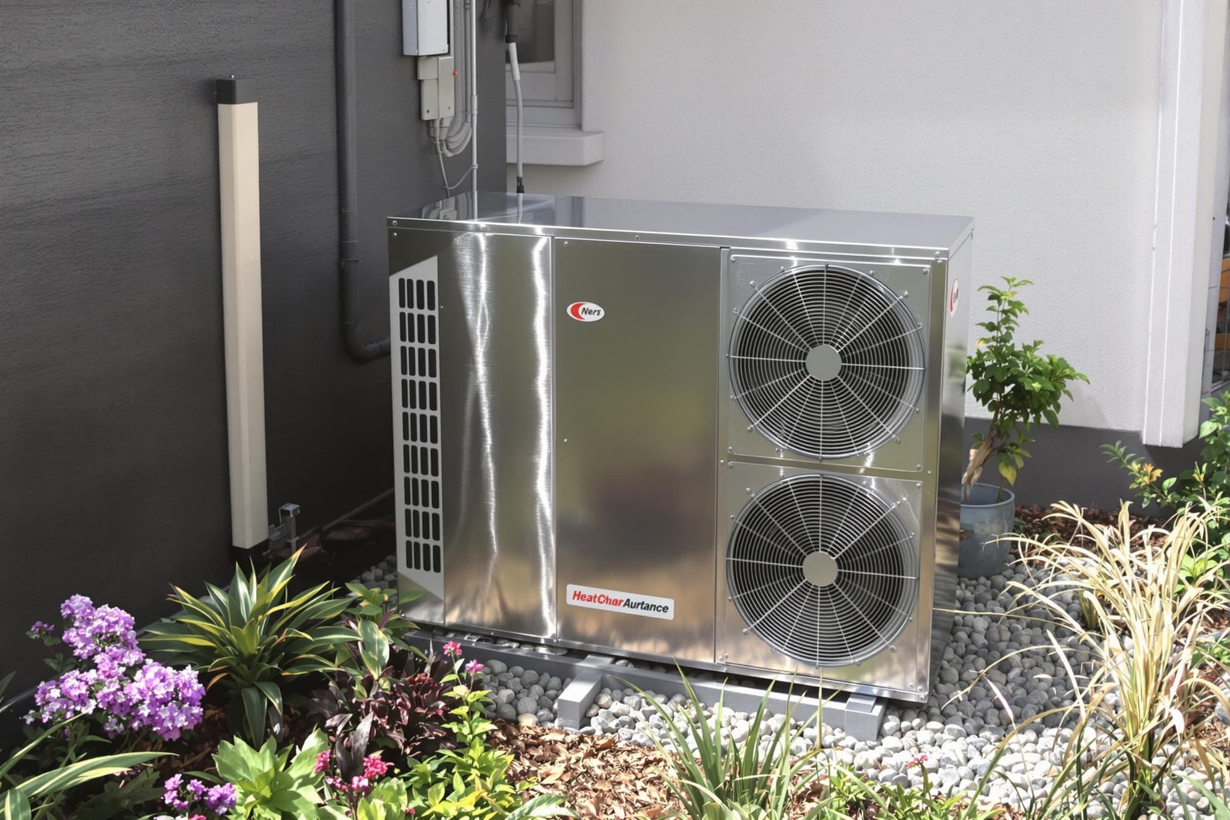 Modern heat pump installation