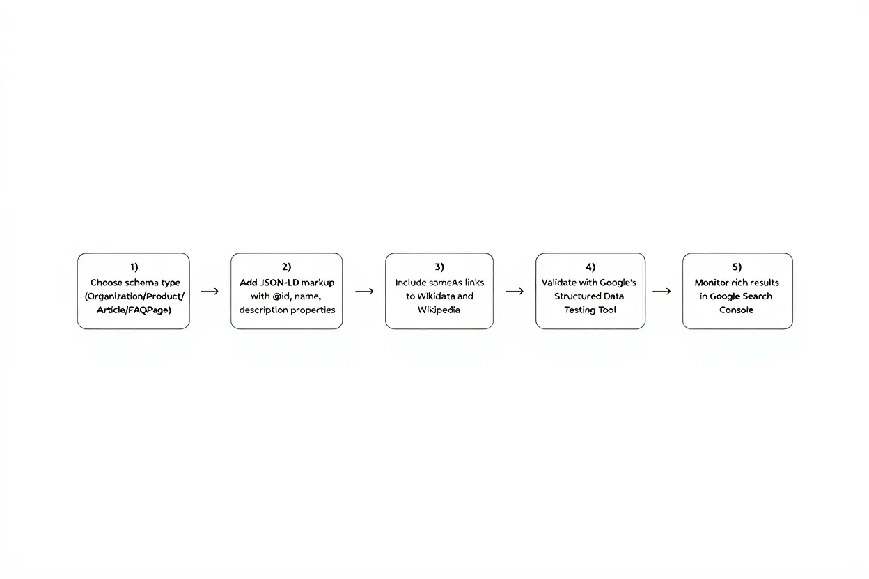 Schema markup implementation workflow