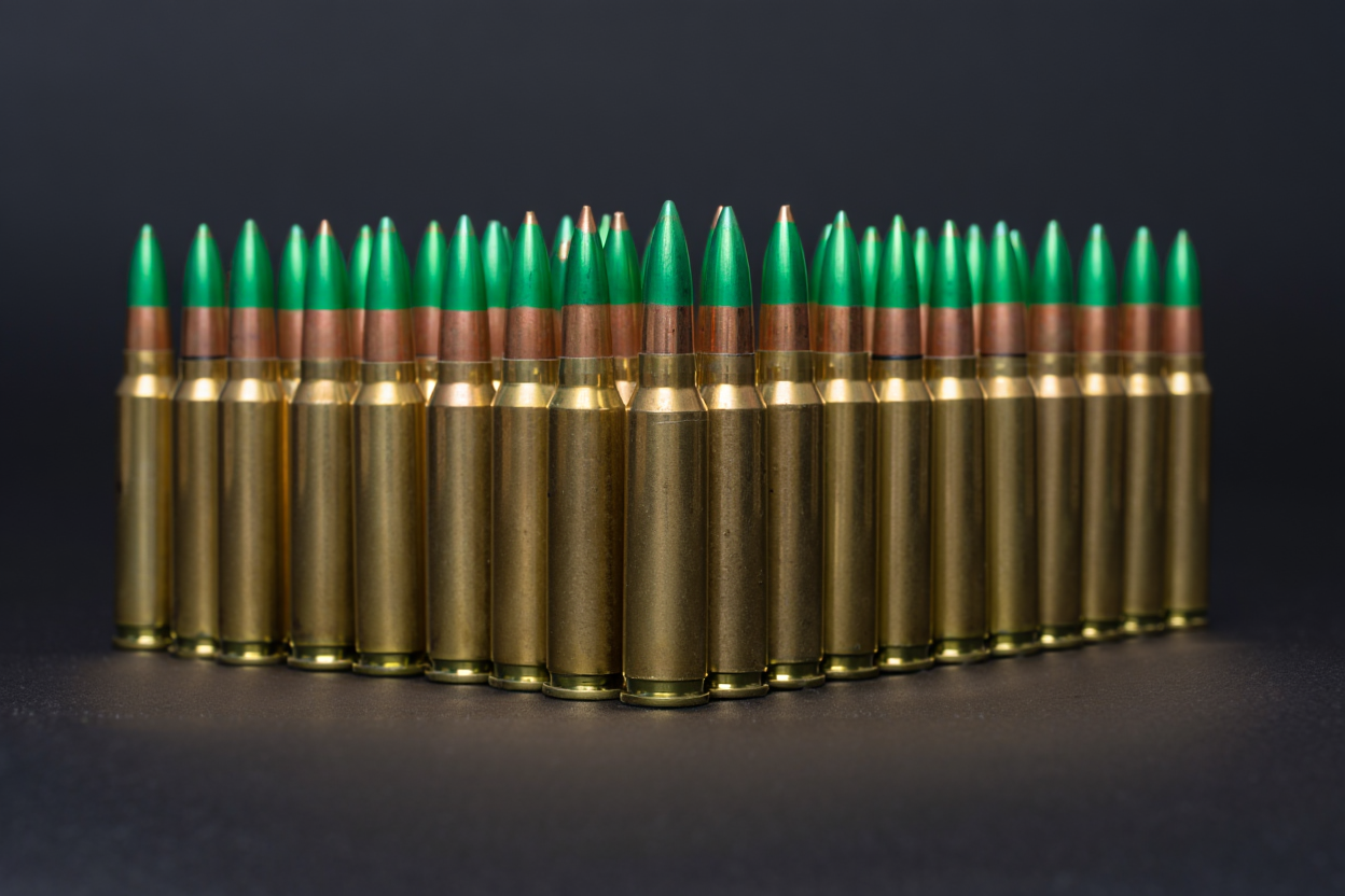 5 Cartouches De Manipulation Inertes – Calibre .223 / 5.56 Mm – Type Famas (Neuf)