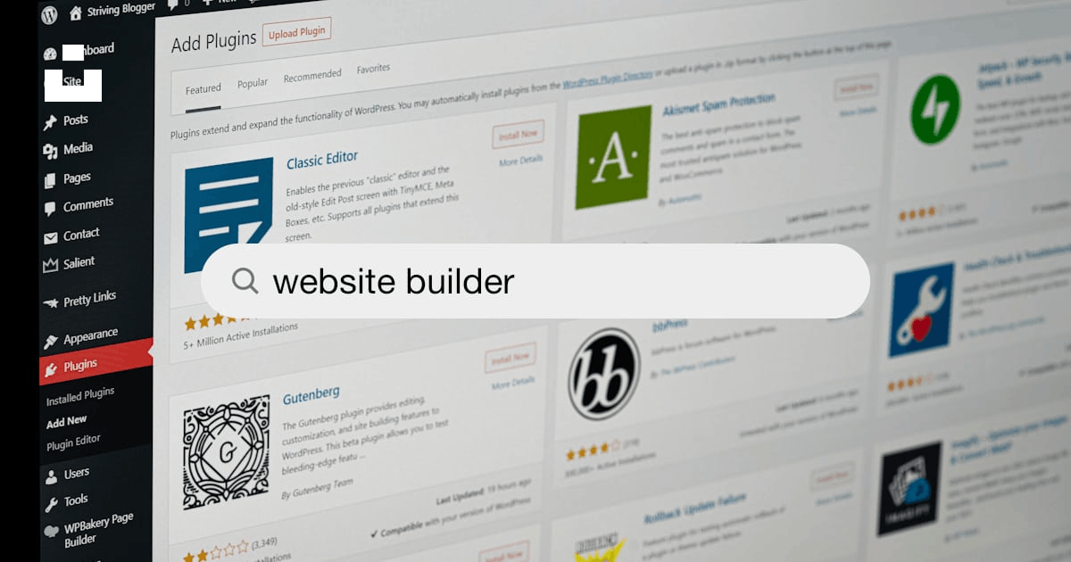 Comment créer un site internet performant en 7 étapes claires 1 Ordinateur portable affichant l'interface d'un constructeur de site web, montrant un aperçu de page en cours de création