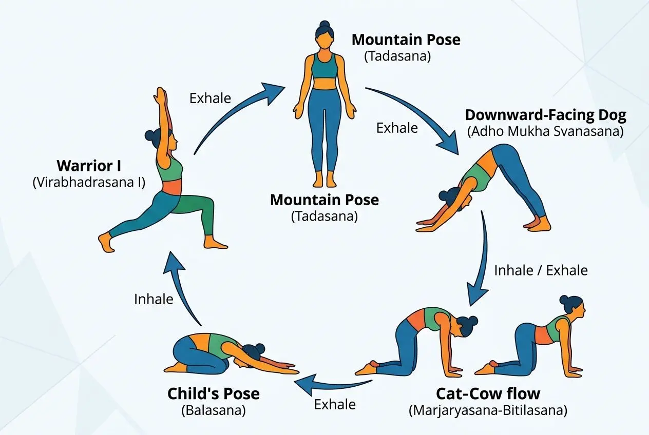 Beginner yoga sequence flow