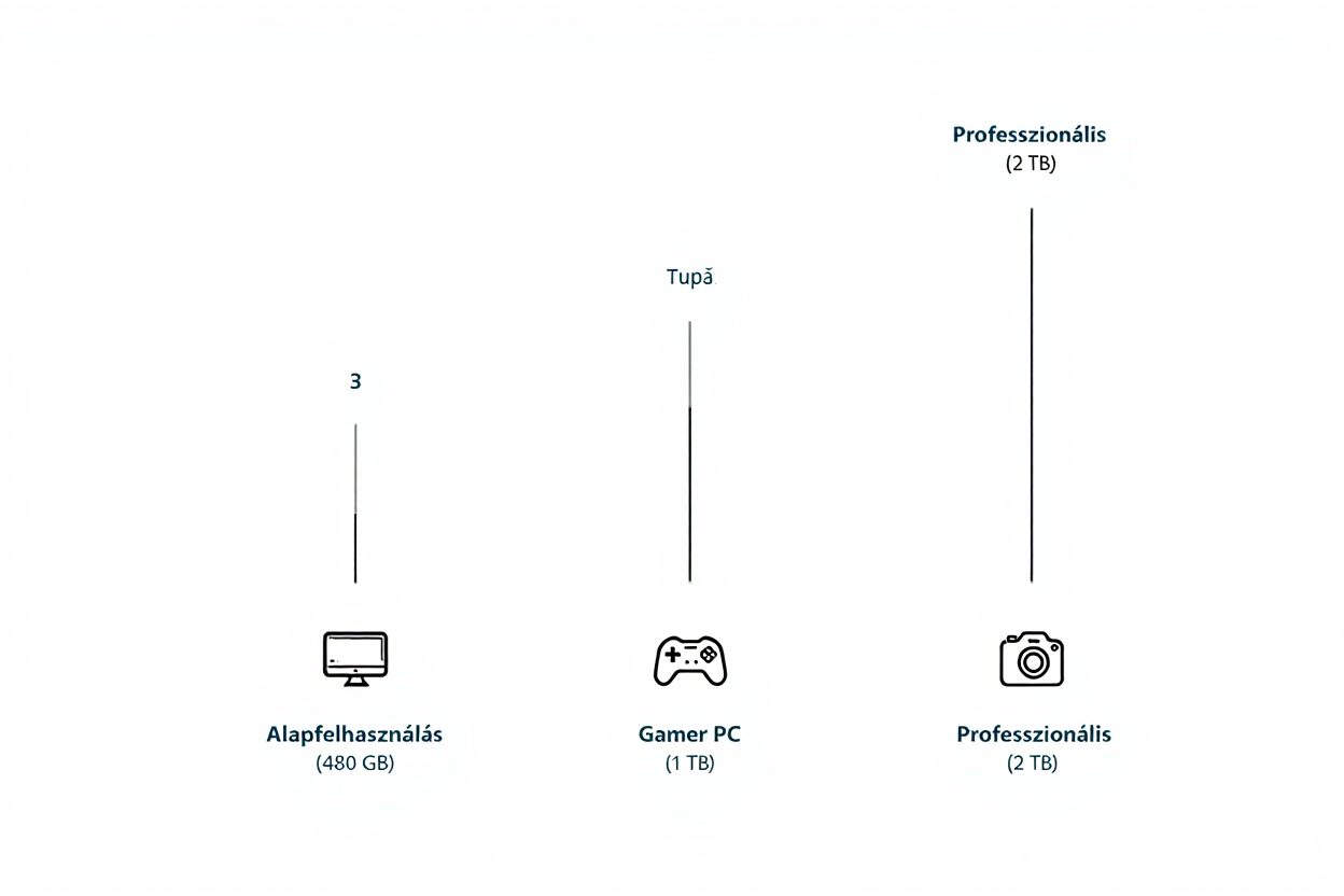SSD kapacitás ajánlások felhasználási terület szerint