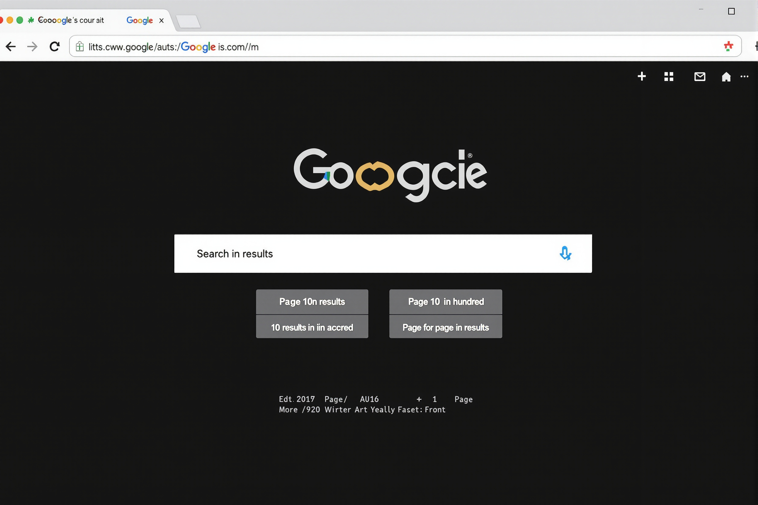 Page de résultats Google avec pagination moderne