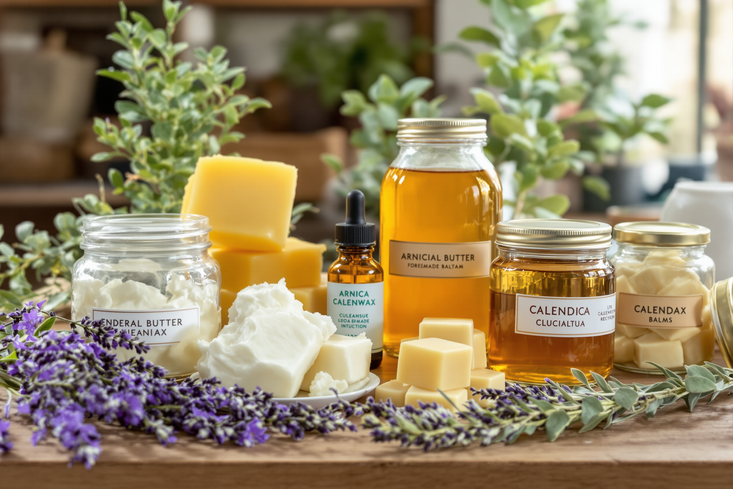 Ingrédients naturels pour baumes artisanaux