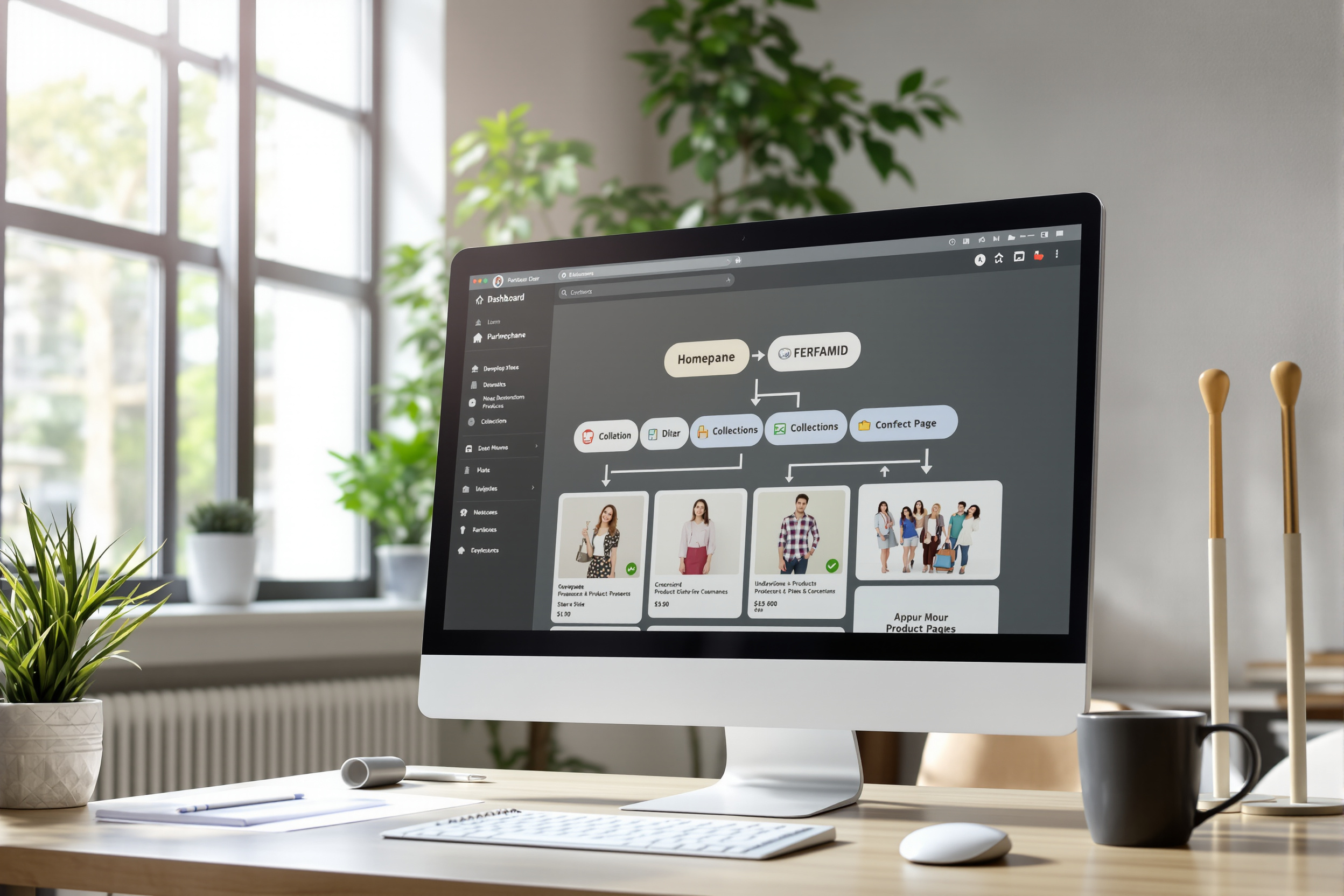 Architecture hiérarchique d'une boutique Shopify