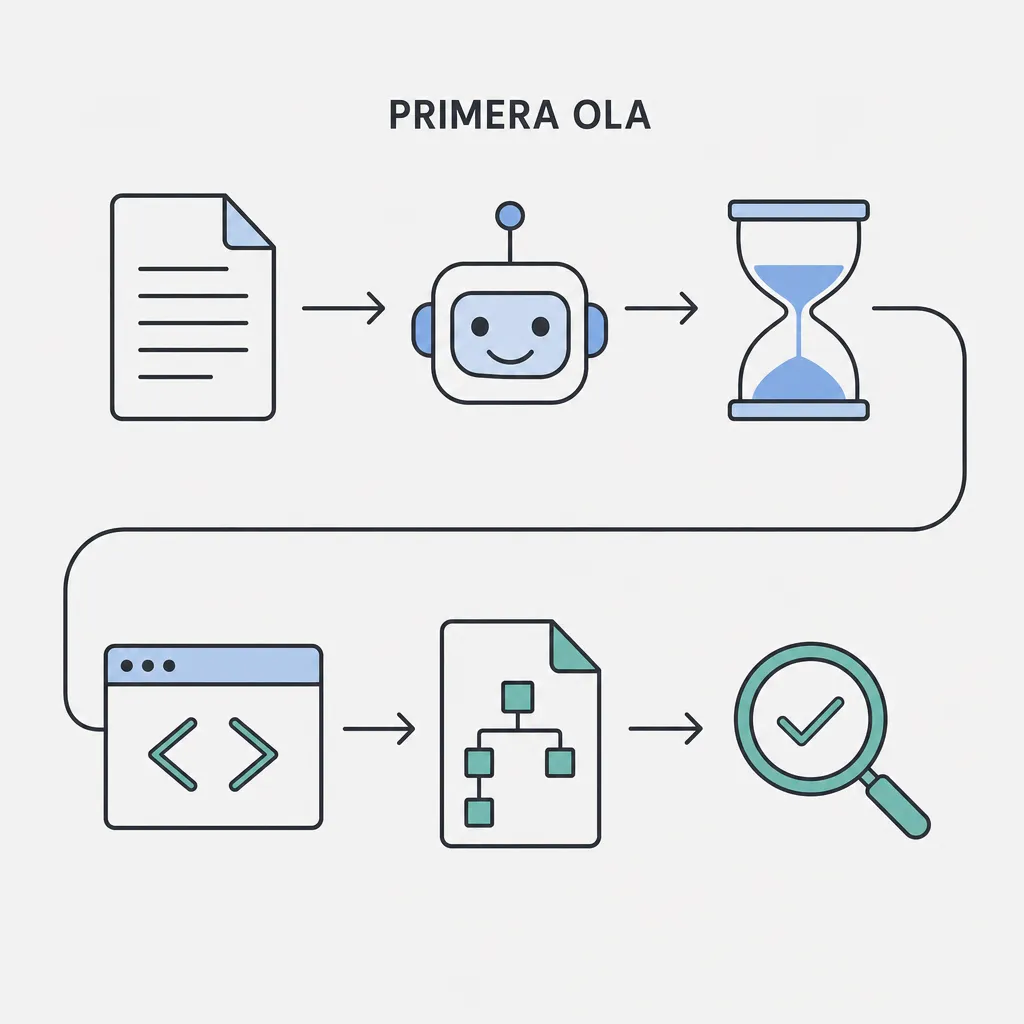 Schéma des deux vagues d'indexation : exploration du HTML puis file d'attente, exécution du script et indexation du rendu final.