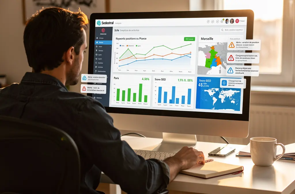 Tableau de bord GEO et SEO pour e-commerce