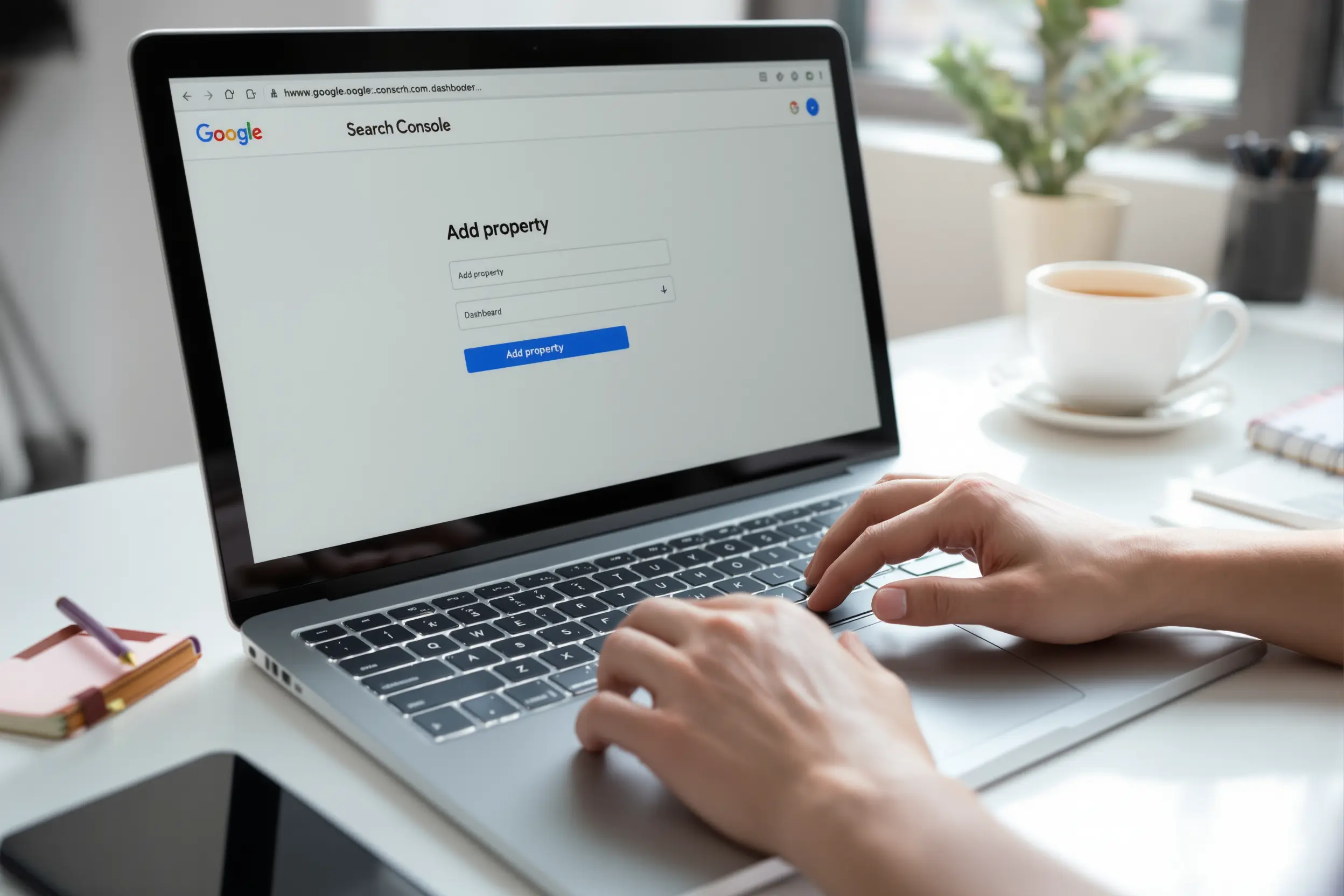 Configuration Google Search Console sur ordinateur