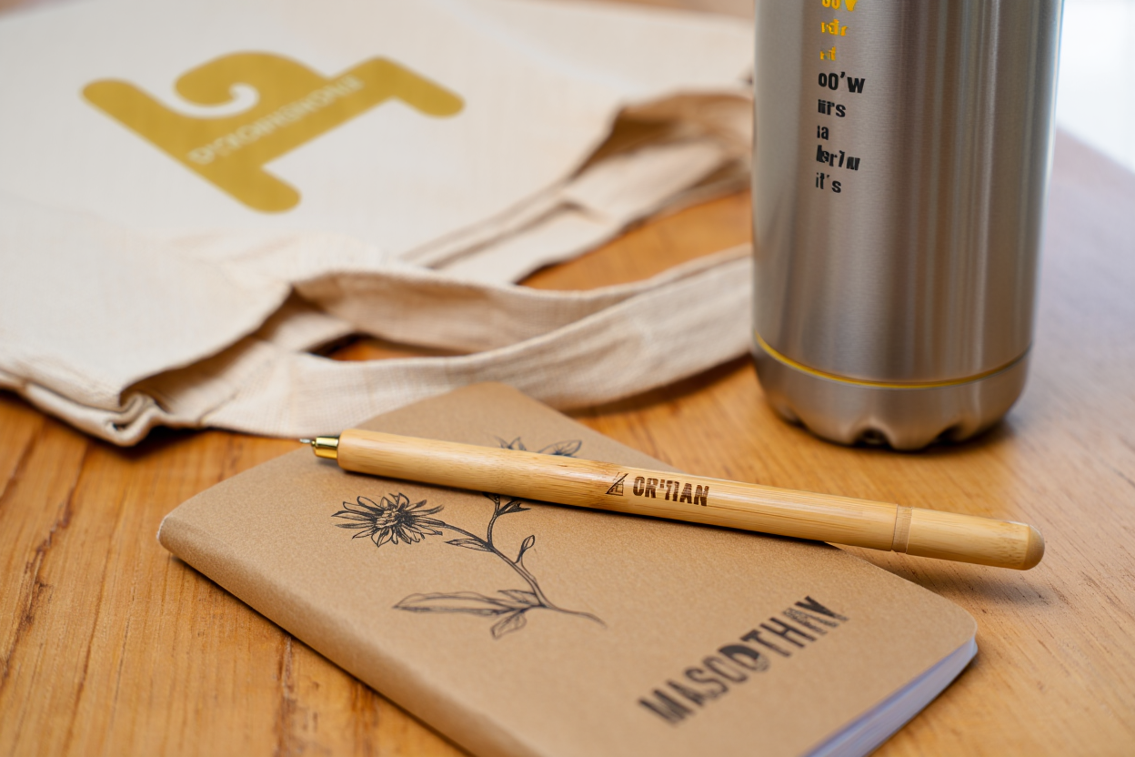 Goodies écologiques personnalisés avec logo