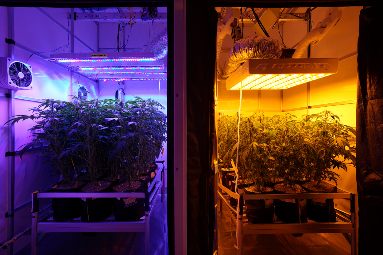 Vergleich LED und HPS im Indoor-Anbau