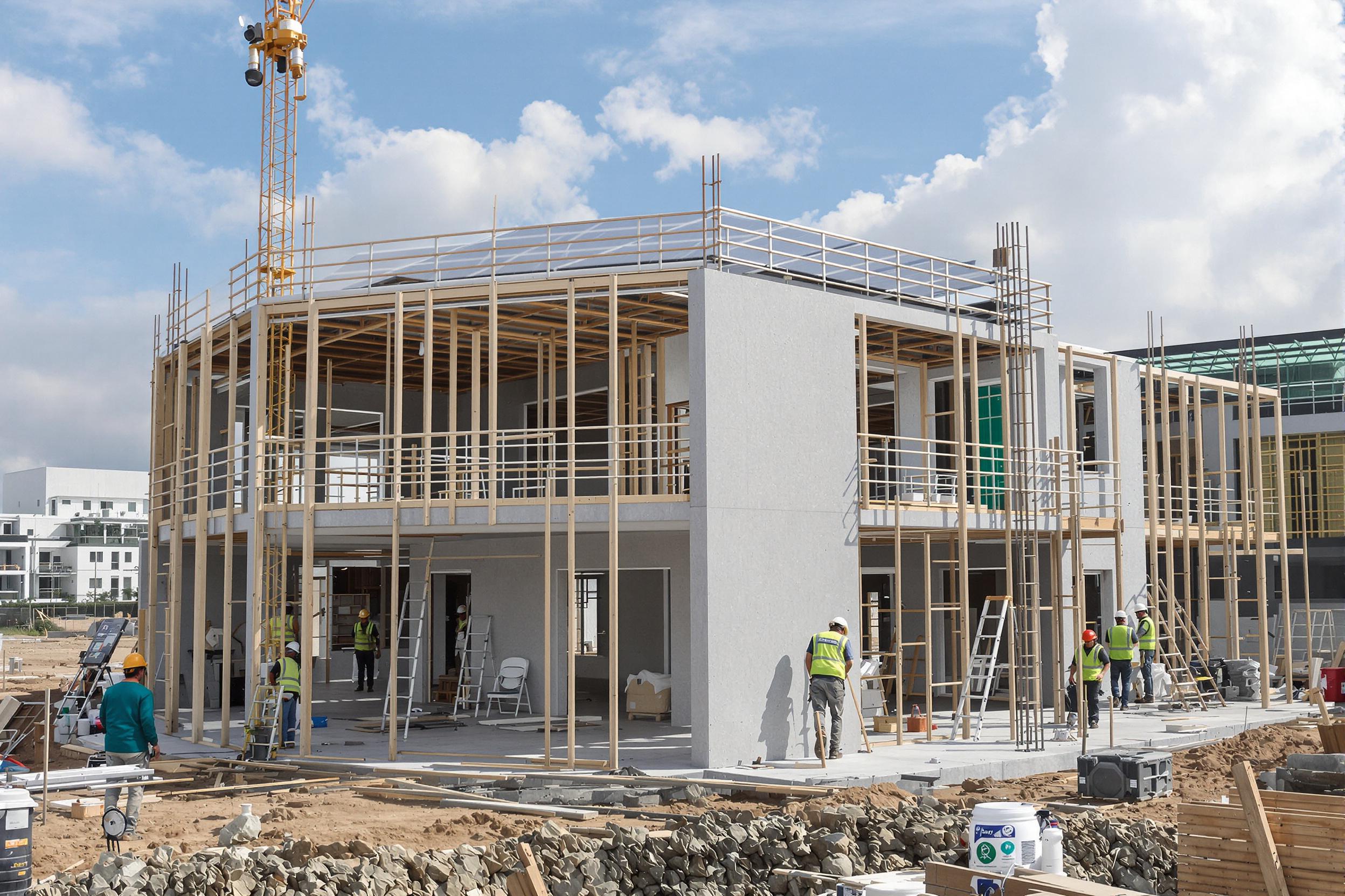 Construction moderne avec certifications écologiques