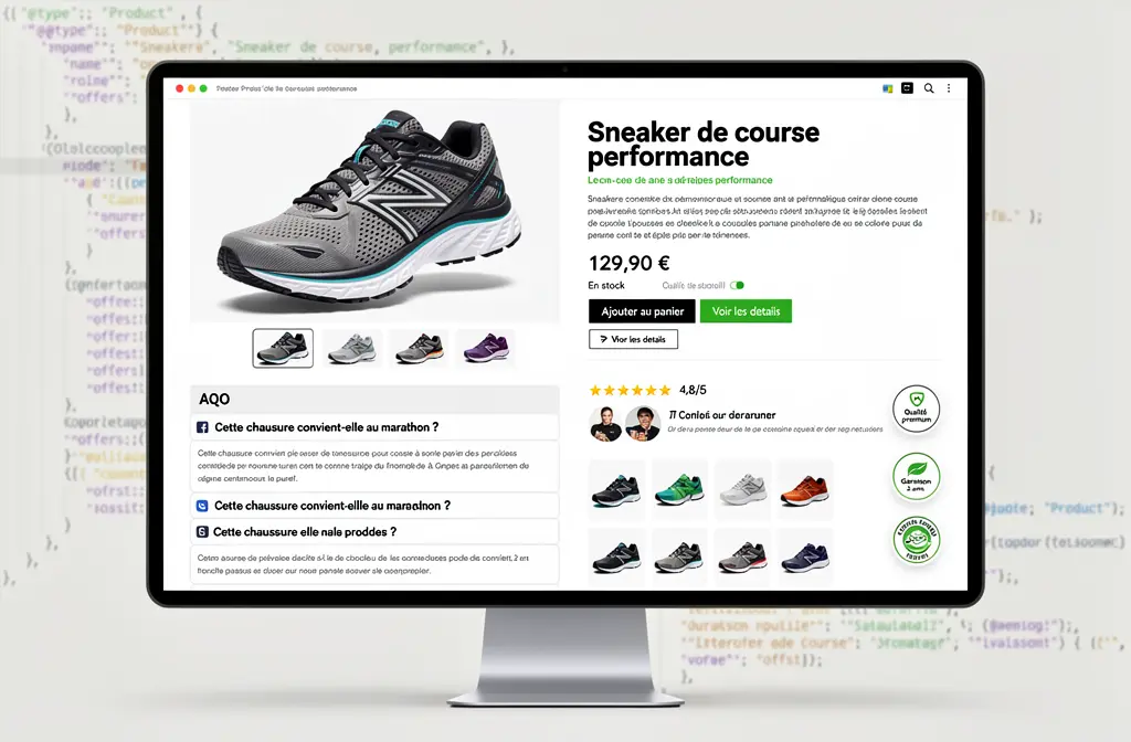 Fiche produit optimisée pour GEO et SEO