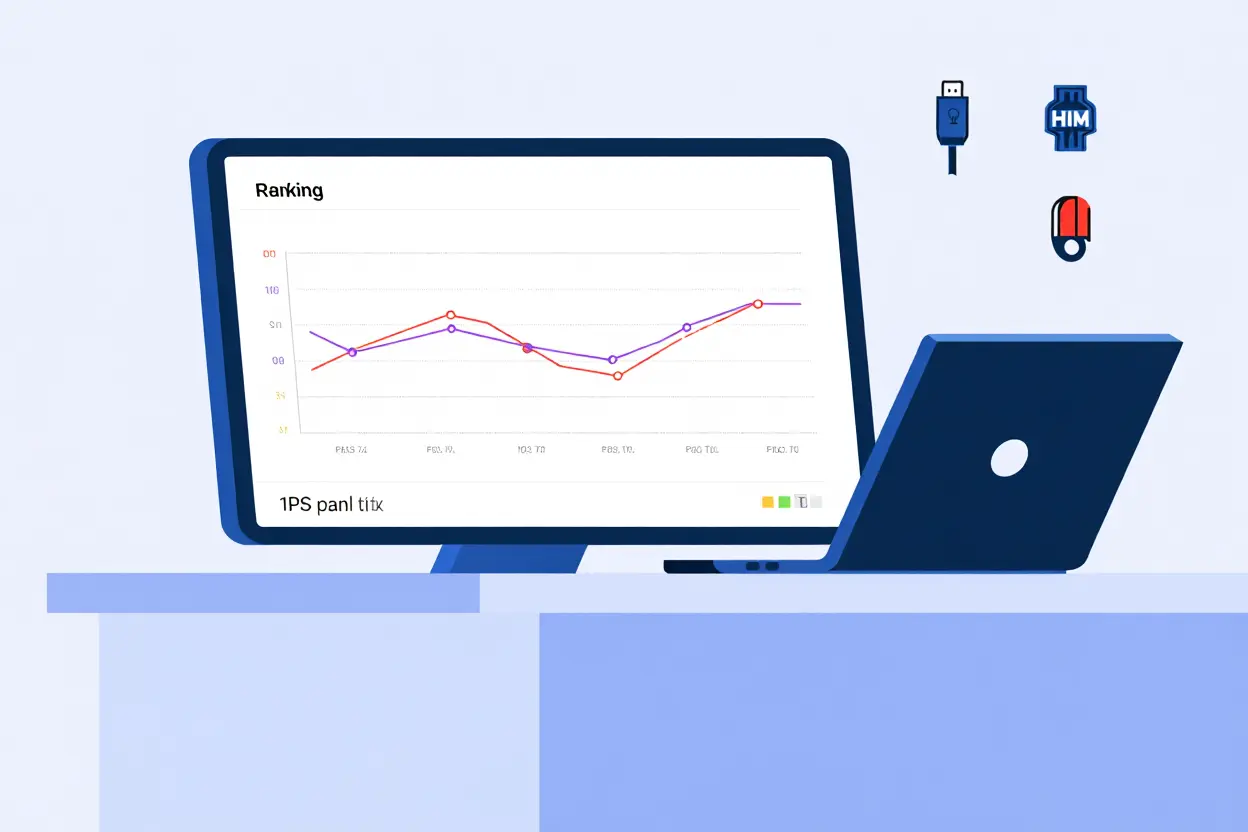 Portable monitor setup voor SEO-work