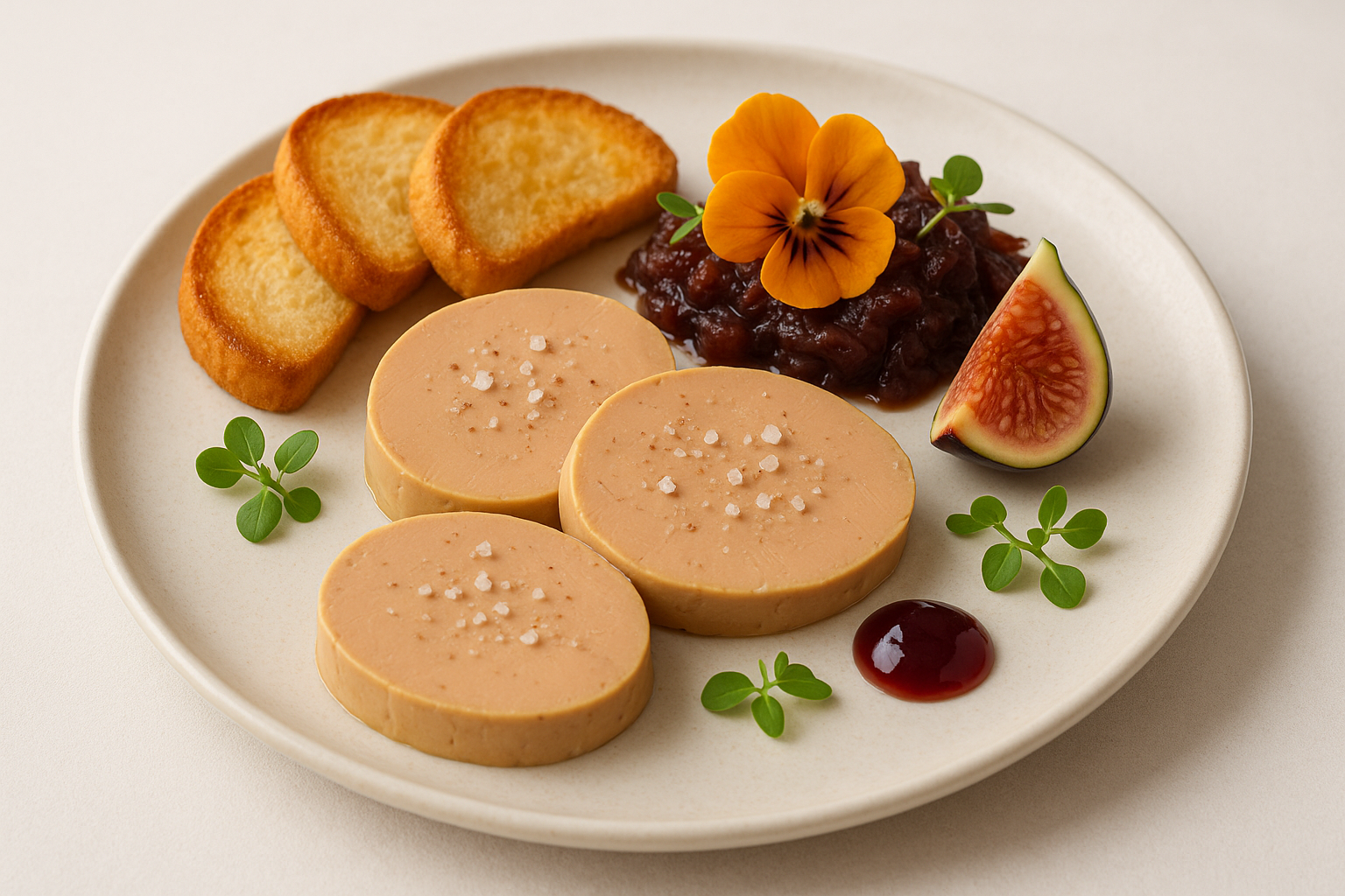 3 tranches de bloc de foie gras foie gras à la confiture de figues