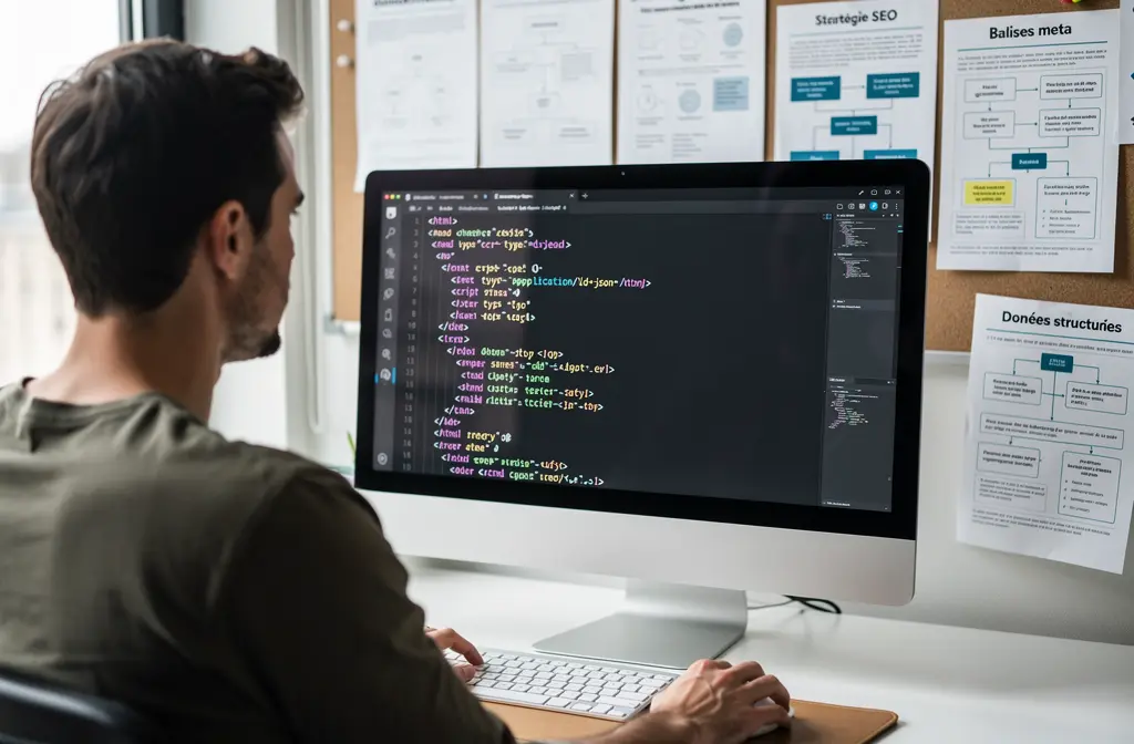 Code JSON-LD dans un éditeur
