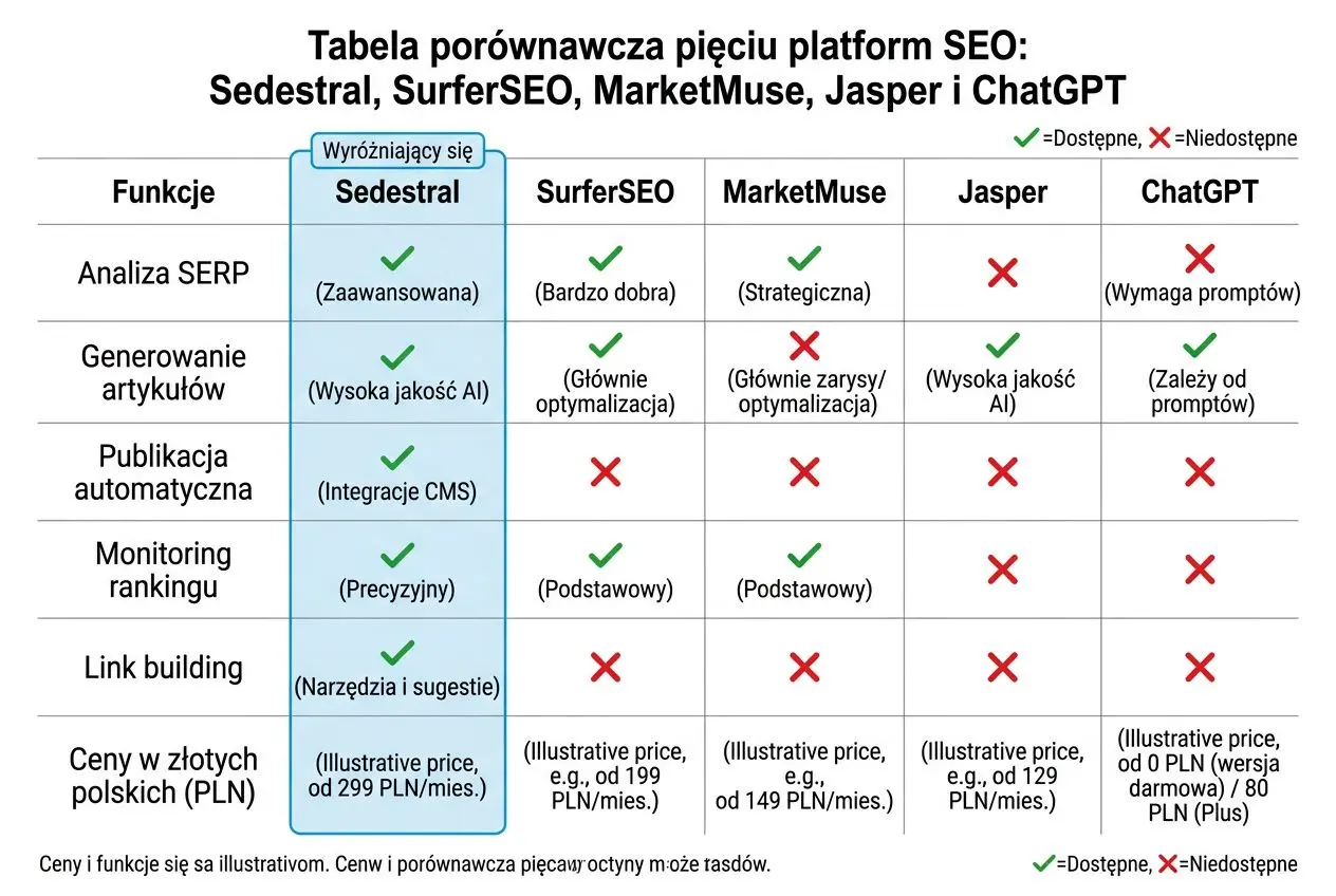 Porównanie platform SEO