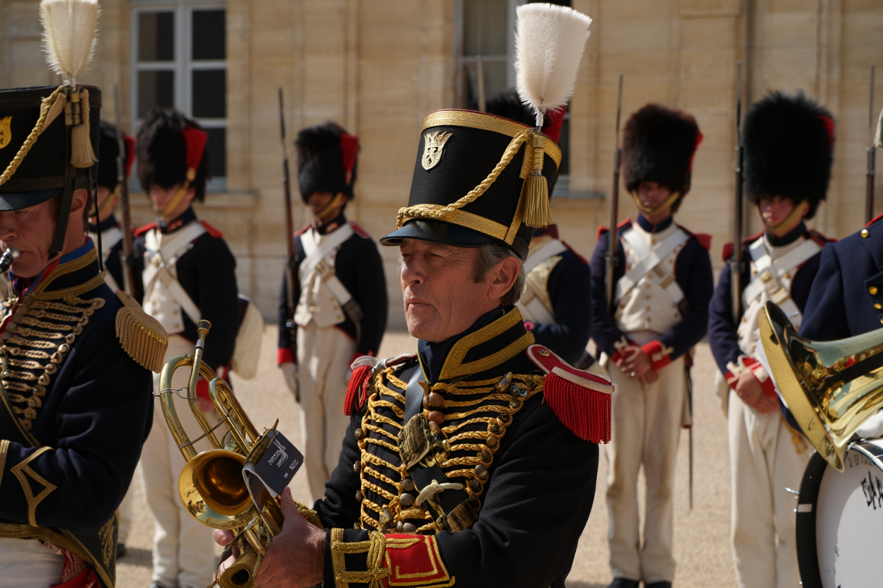 Fanfare de la Garde impériale exécutant une marche militaire