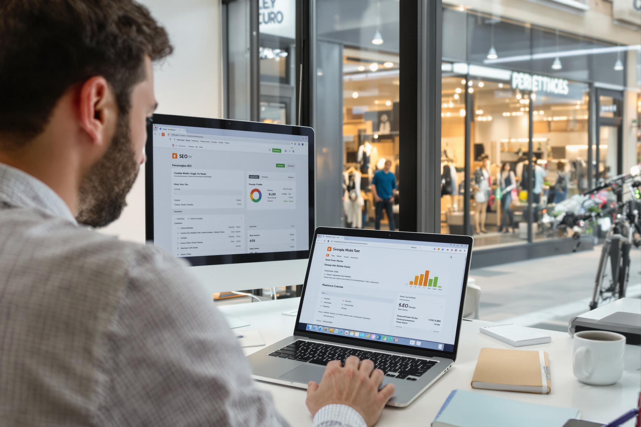 Interface d'optimisation SEO dans PrestaShop