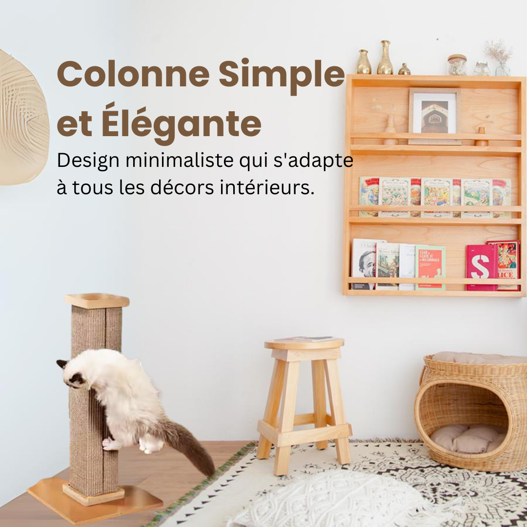 Chat qui grimpe sur un bel arbre à catifs en bois dans un intérieur minimaliste, avec étagère et panier. Note: Include keyword naturally? The main keyword: "comment discipliner un chat qui grimpe" Should integrate. We must ensure alt text describes image and includes keyword if natural. The image shows cat climbing post. We can include phrase: "Image illustrant comment discipliner un chat qui grimpe" but must be natural. Provide: "Chat qui grimpe sur un griffoir en bois dans un salon minimaliste; cet exemple montre comment discipliner un chat qui grimpe sans punir, avec mobilier adapté." But alt text should be concise. Let's craft: "Chat qui grimpe sur un griffoir en bois dans un salon minimaliste, illustrant comment discipliner un chat qui grimpe sans violence." This includes keyword variant. Good. 125 chars? It's around 120. Let's output. Chat qui grimpe sur un griffoir en bois dans un salon minimaliste, illustrant comment discipliner un chat qui grimpe sans violence.