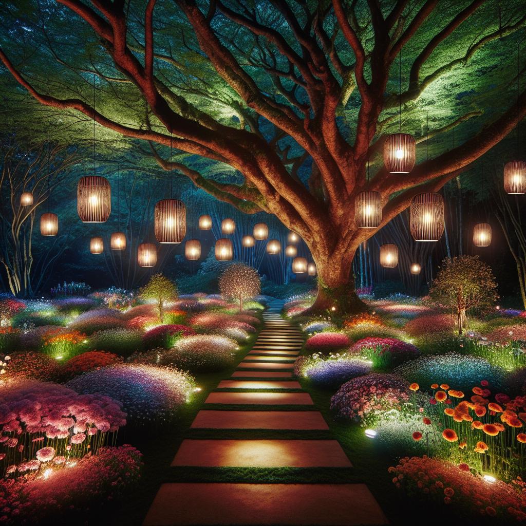 Un jardin illuminé