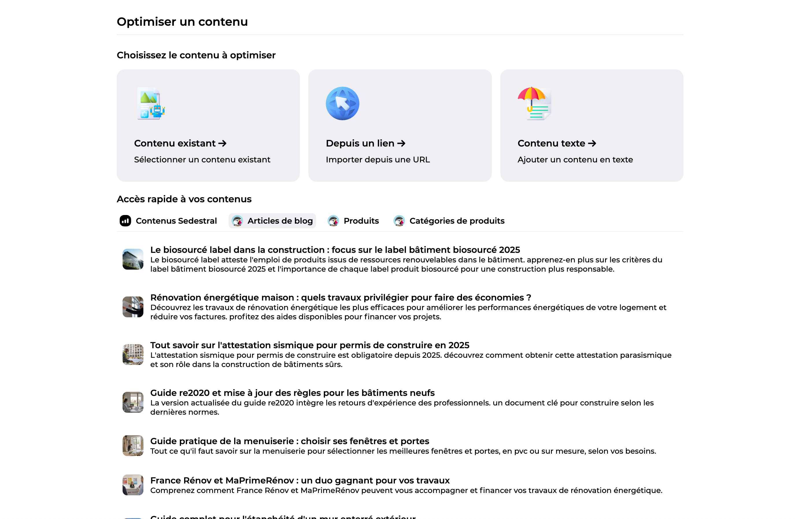 Optimiser un contenu