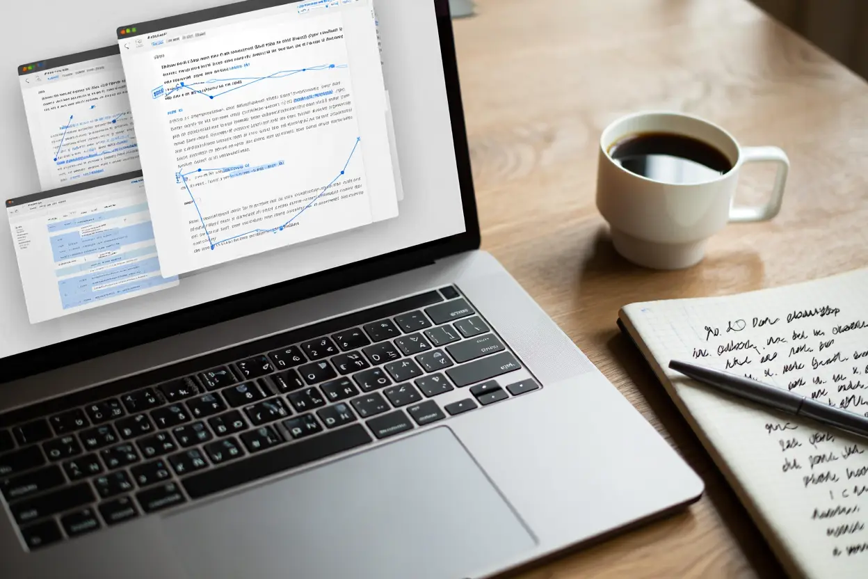 Content creation workspace with internal linking documentation