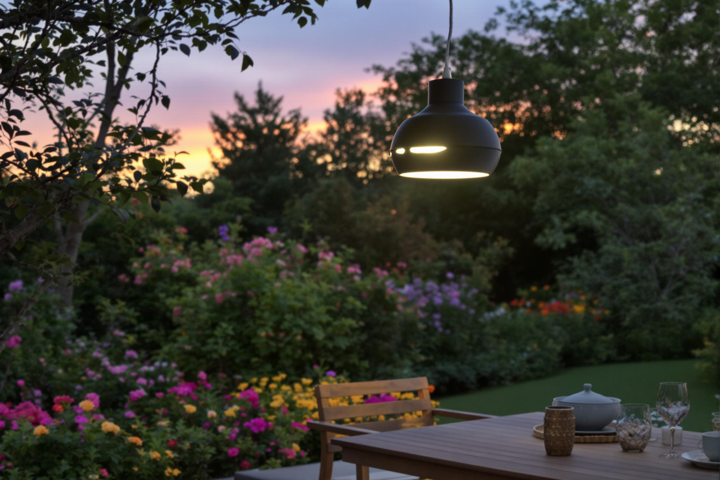 Rechargeable outdoor pendant lamp