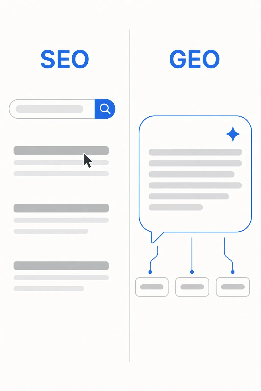 Diferencias clave entre SEO y GEO