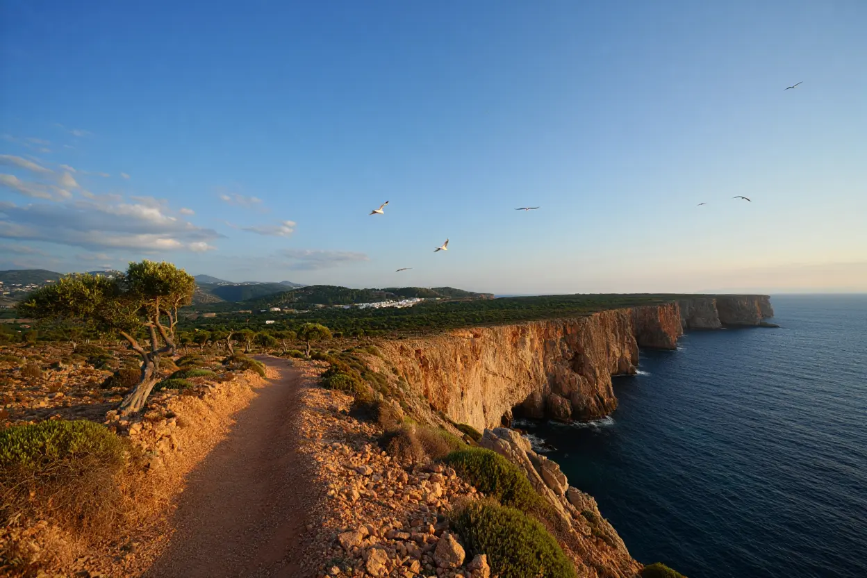 Sentier côtier du Camí de Cavalls avec vue sur la mer turquoise