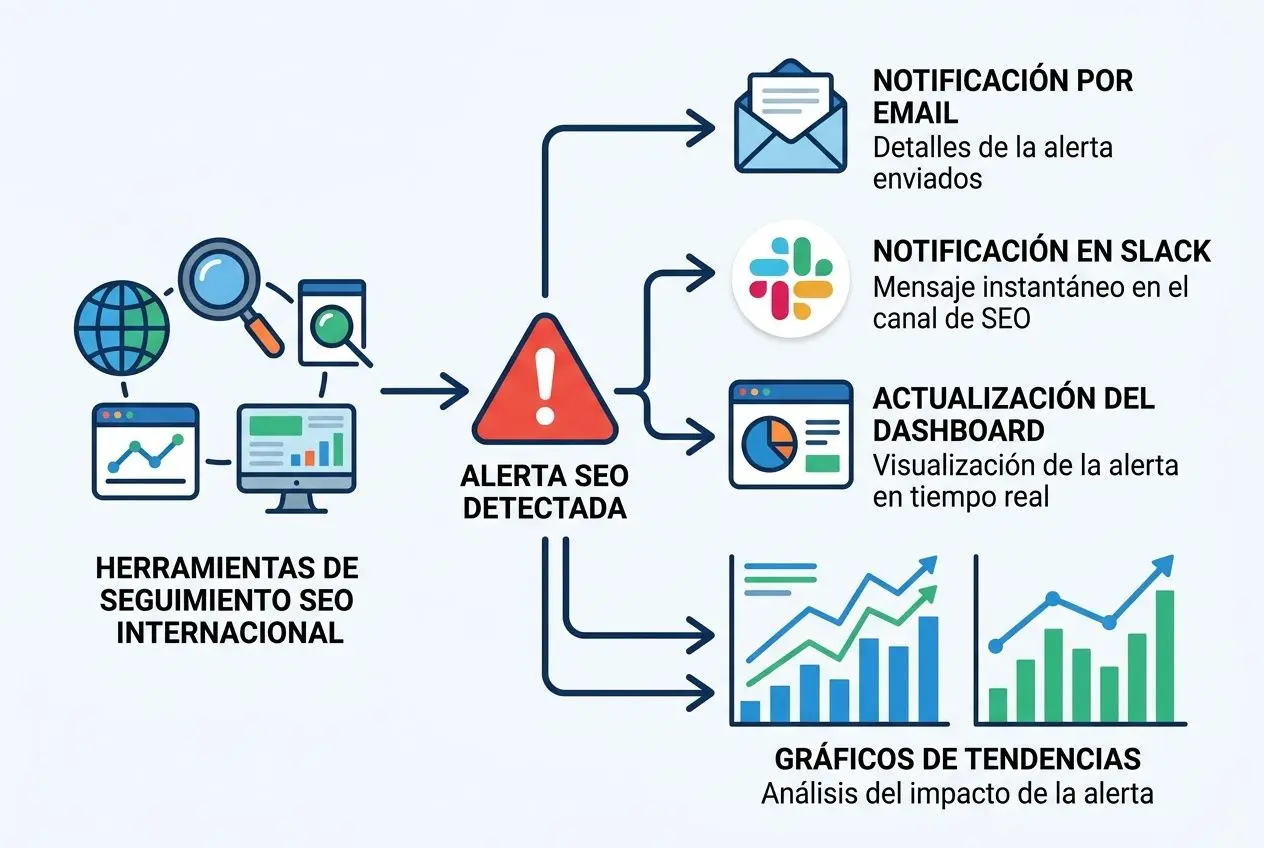 Flujo de alertas automatizadas de posiciones SEO