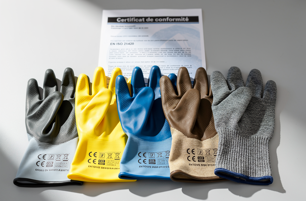 Gants certifiés EN ISO 21420 avec marquage