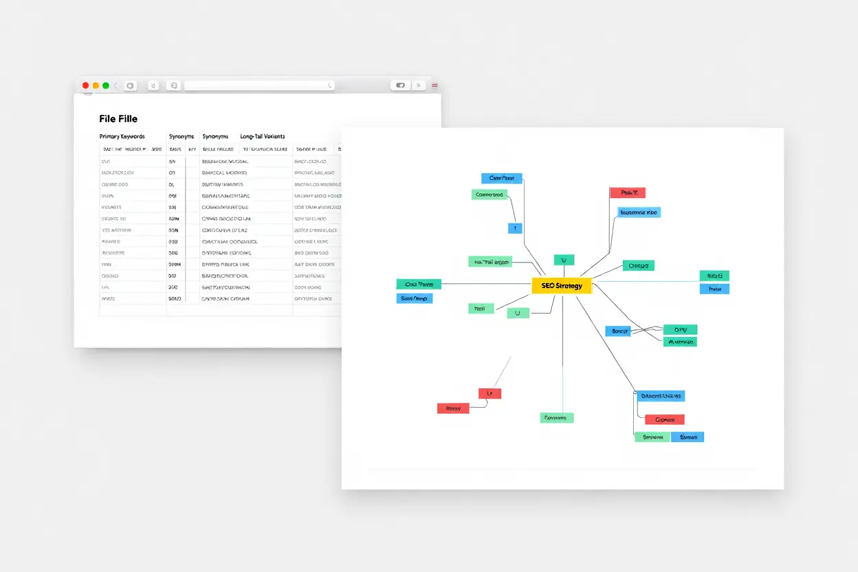 Mappa cluster tematico e analisi parole chiave correlate