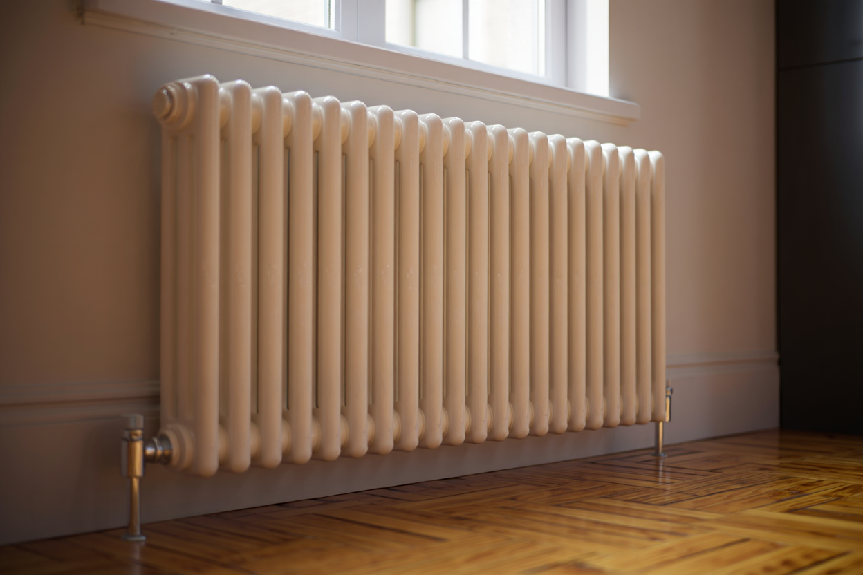 Radiateur réversible basse température sous fenêtre
